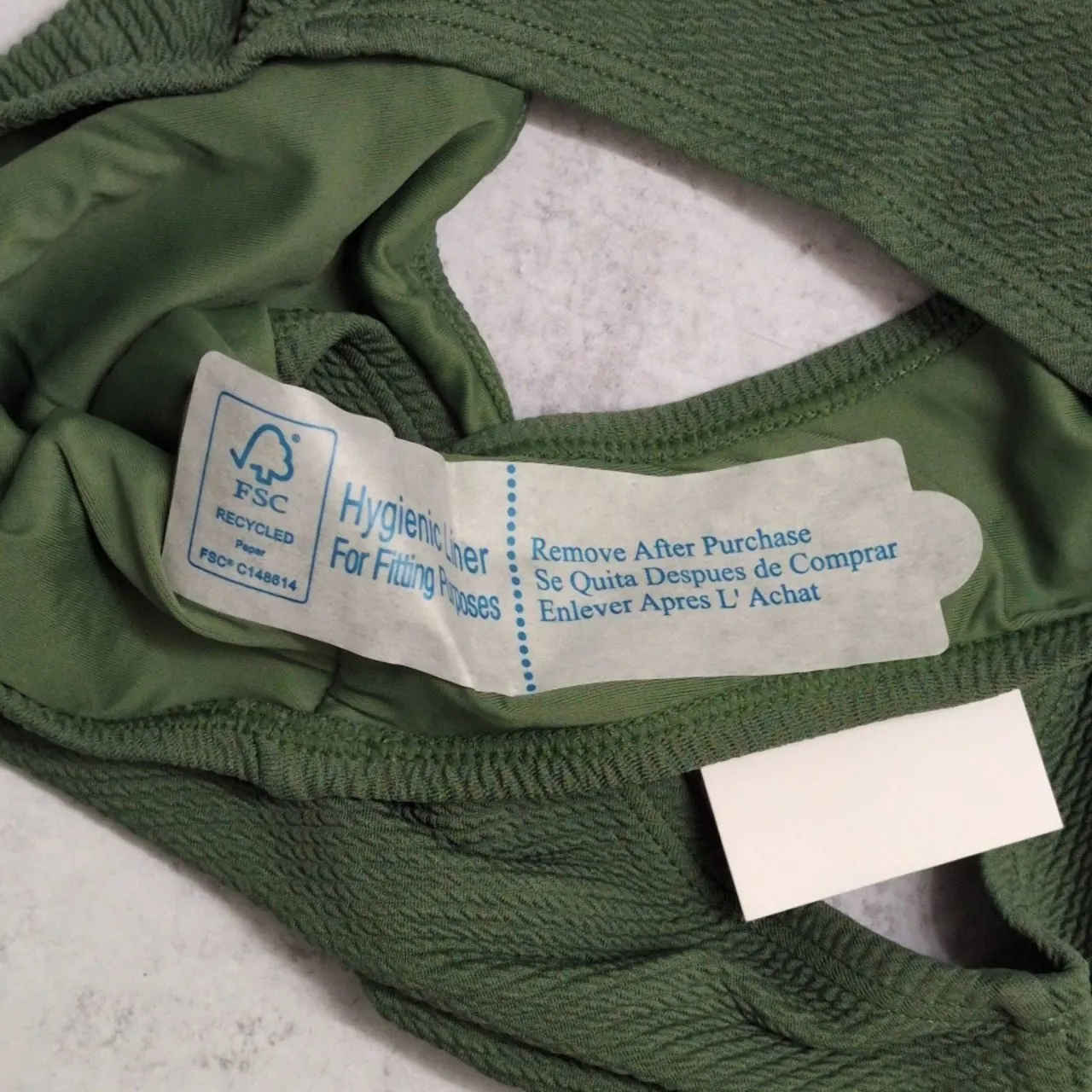 NWT Andie Bikini Bottom Seagrass Green Textured Mid-Rise Small - Image 4