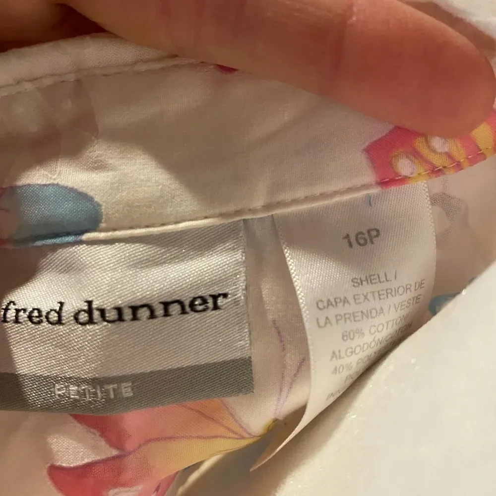 Alfred Dunner Petites butterfly shirt‎ size 16P - Image 5