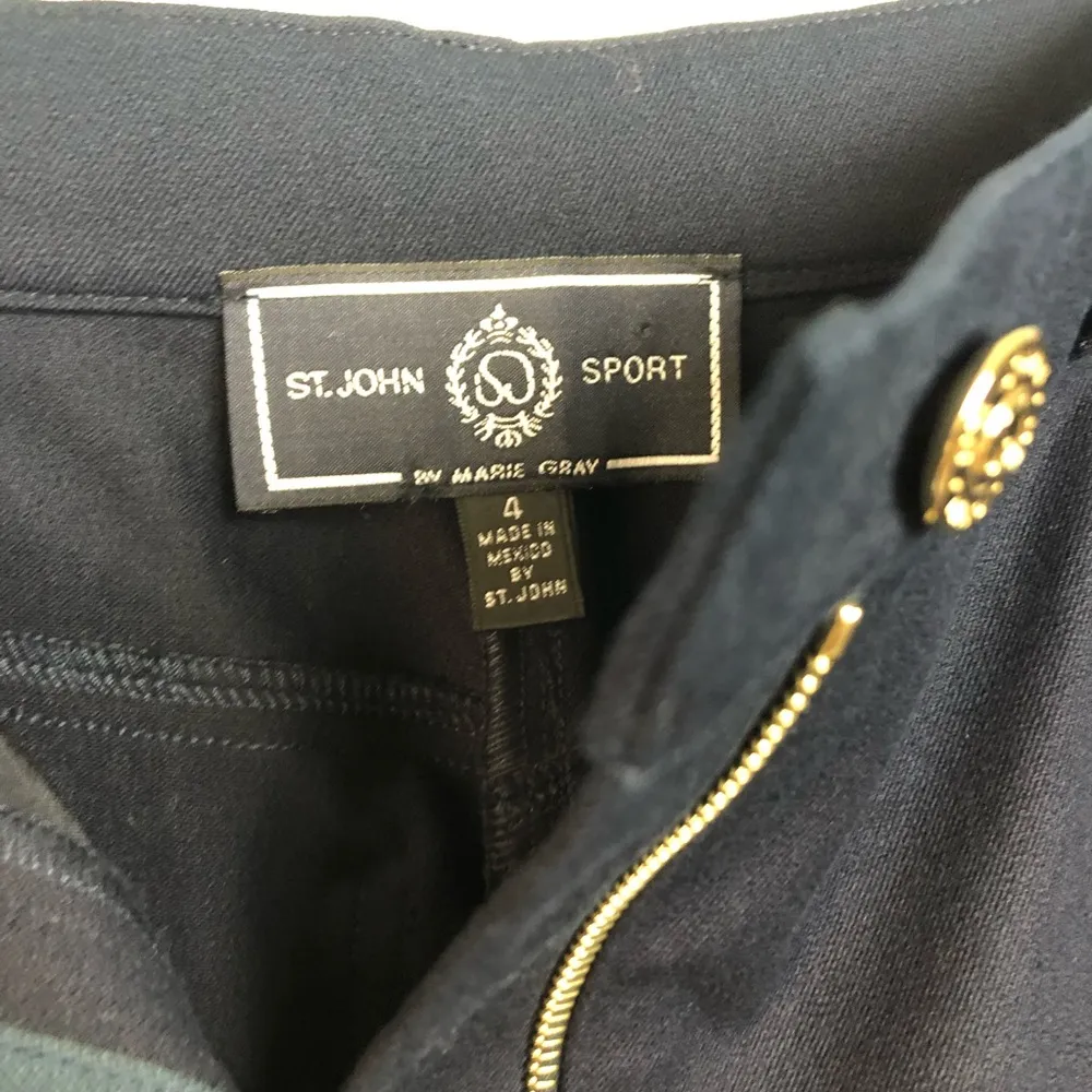 St. John Sport 5 Pocket Straight Leg Pants Dark Navy Blue - Image 8