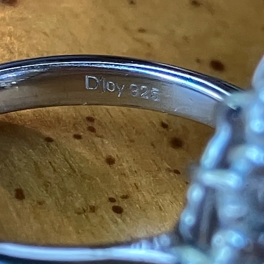 Moroccan Amethyst Red Garnet Sterling Silver Ring Size 6 - Image 6