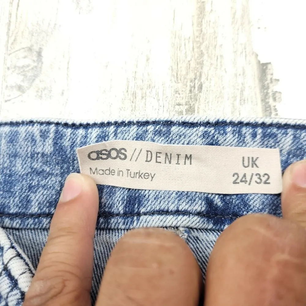 ASOS WOMENS BLUE DENIM JEANS SIZE 24/32 (24x27) EUC - Image 6