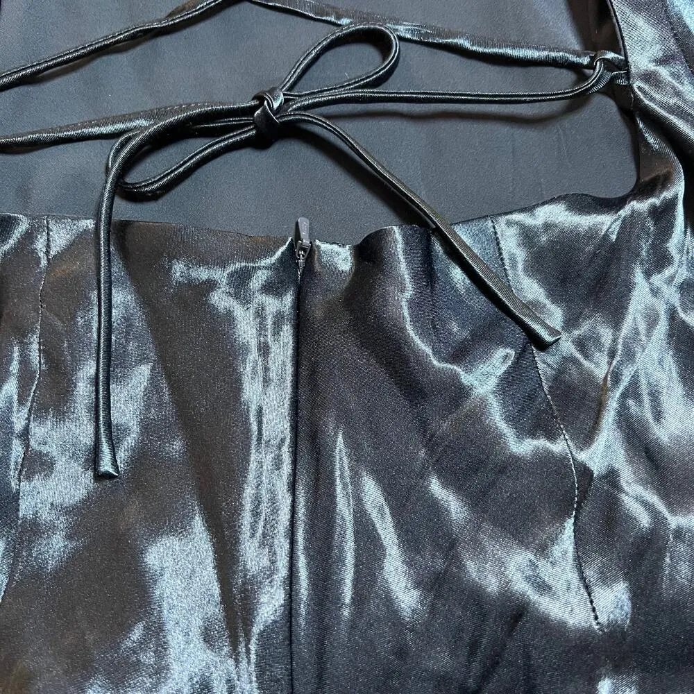 Bardot Estelle Satin Maxi Dress Size 10/L Sleeveless Formal Party Bridal Classic - Image 10