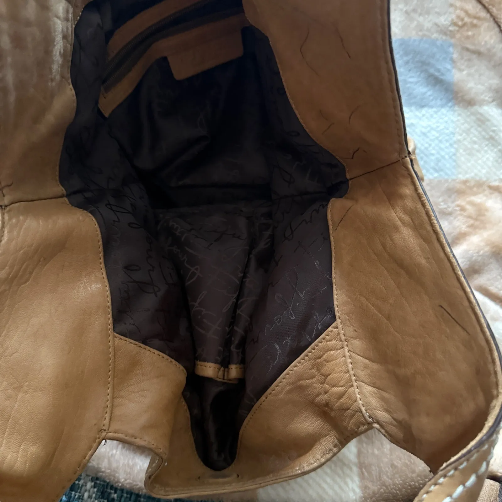 54 Fossil Vintage Y2k Hobo Bag Genuine Leather Slouchy Shoulder Bag Boho *AS IS - Image 14