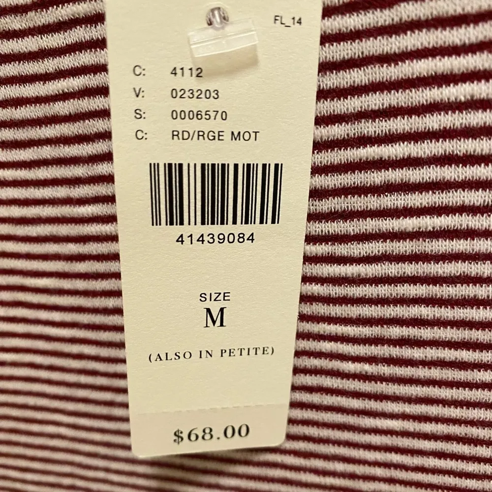 RO & DE By Anthropologie Red & White Striped Bell Sleeve Top Size M New With Tag - Image 12