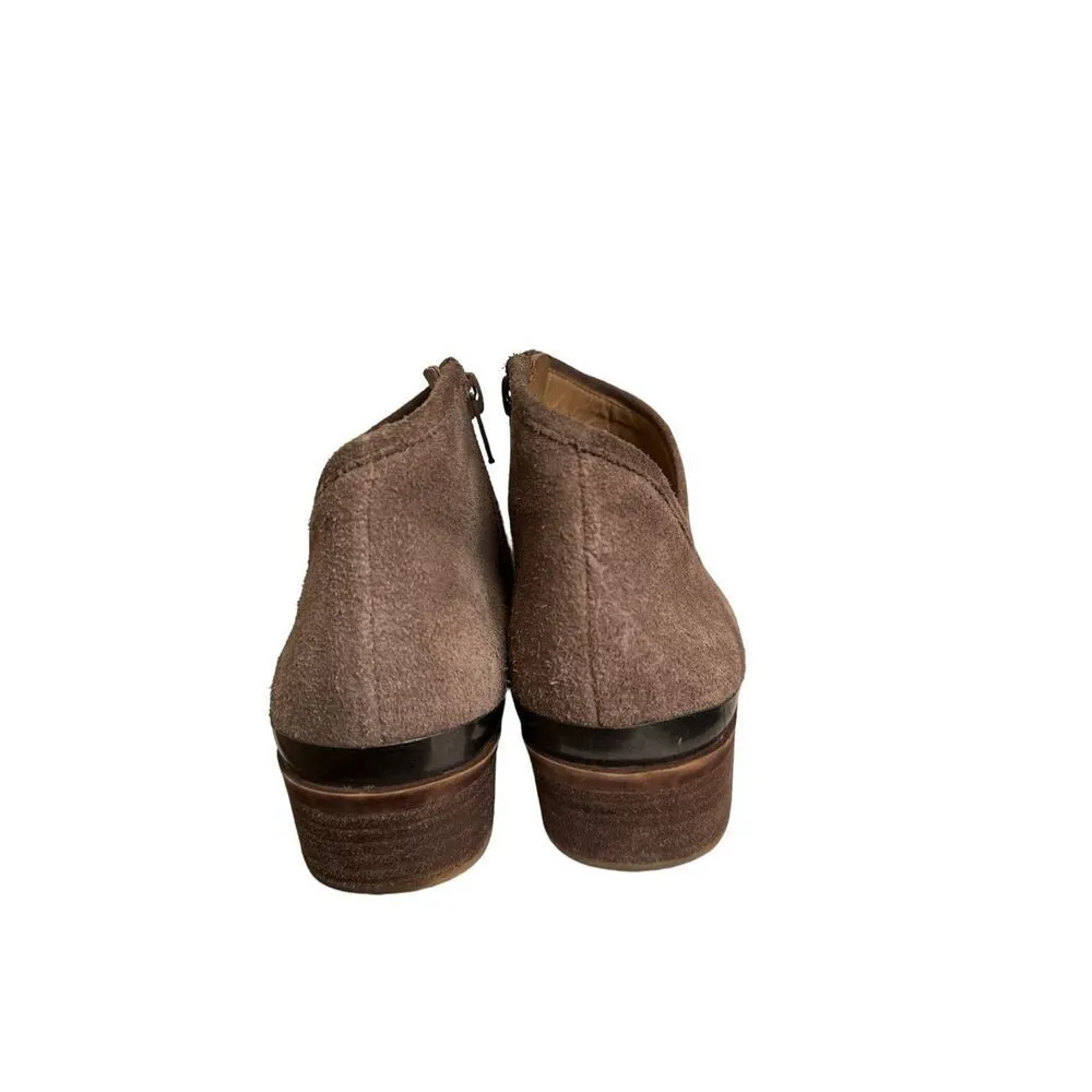 Lucky Brand Brekke suede slip on leather ankle booties sz 8 women’s - Image 5