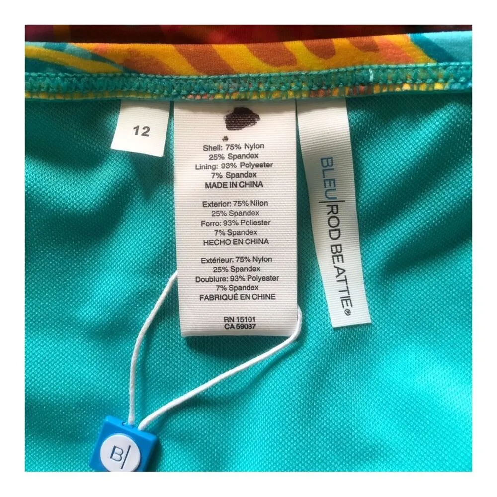 Bleu Rod Beattie NWT The Heat Is On Brief Tie Side Hipster Bikini Bottom Size 12 - Image 7