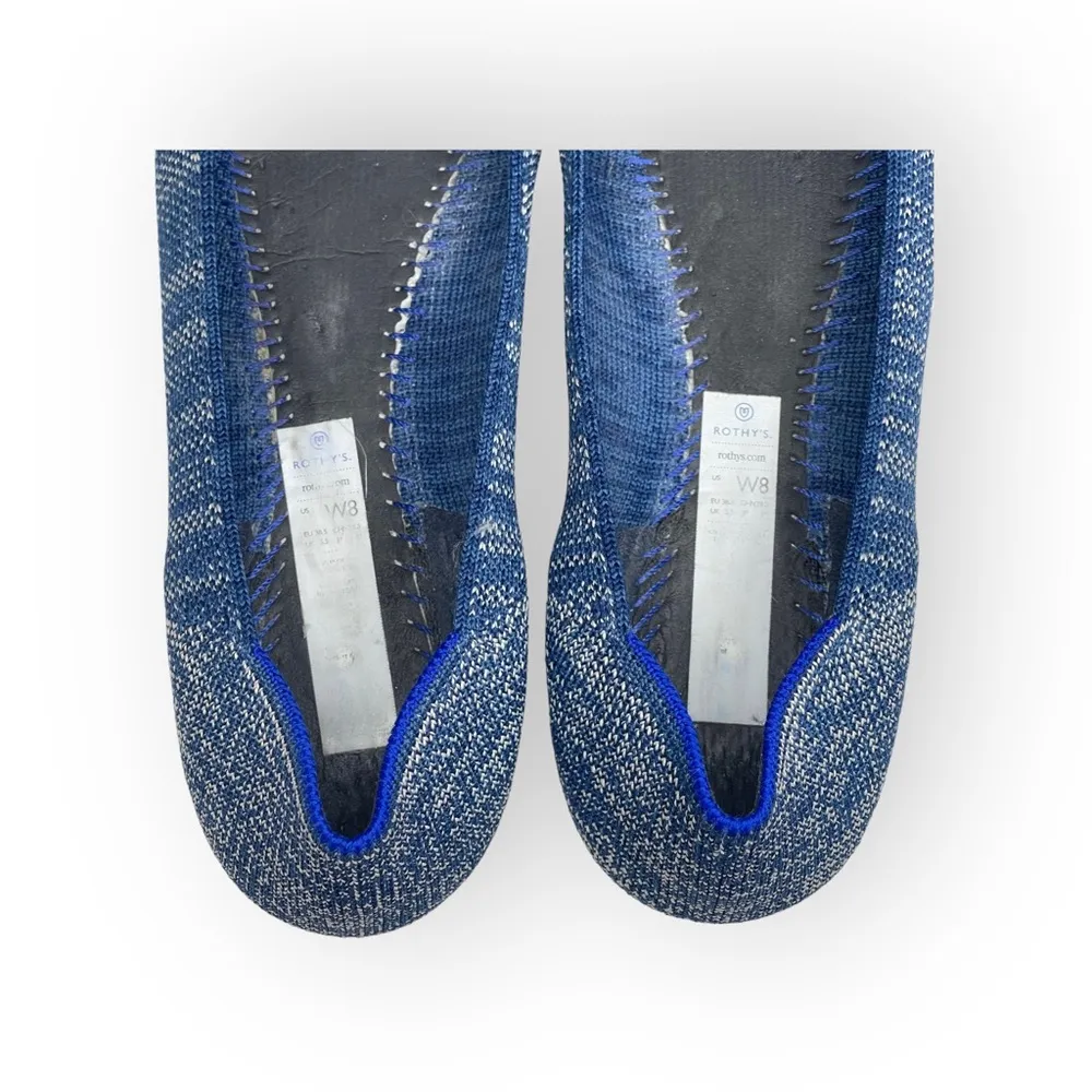 VHTF: Rothy’s ➤ The Point Ballet Flat ➤ Indigo Heather Blue ➤ 8M ➤ Retired Color - Image 14