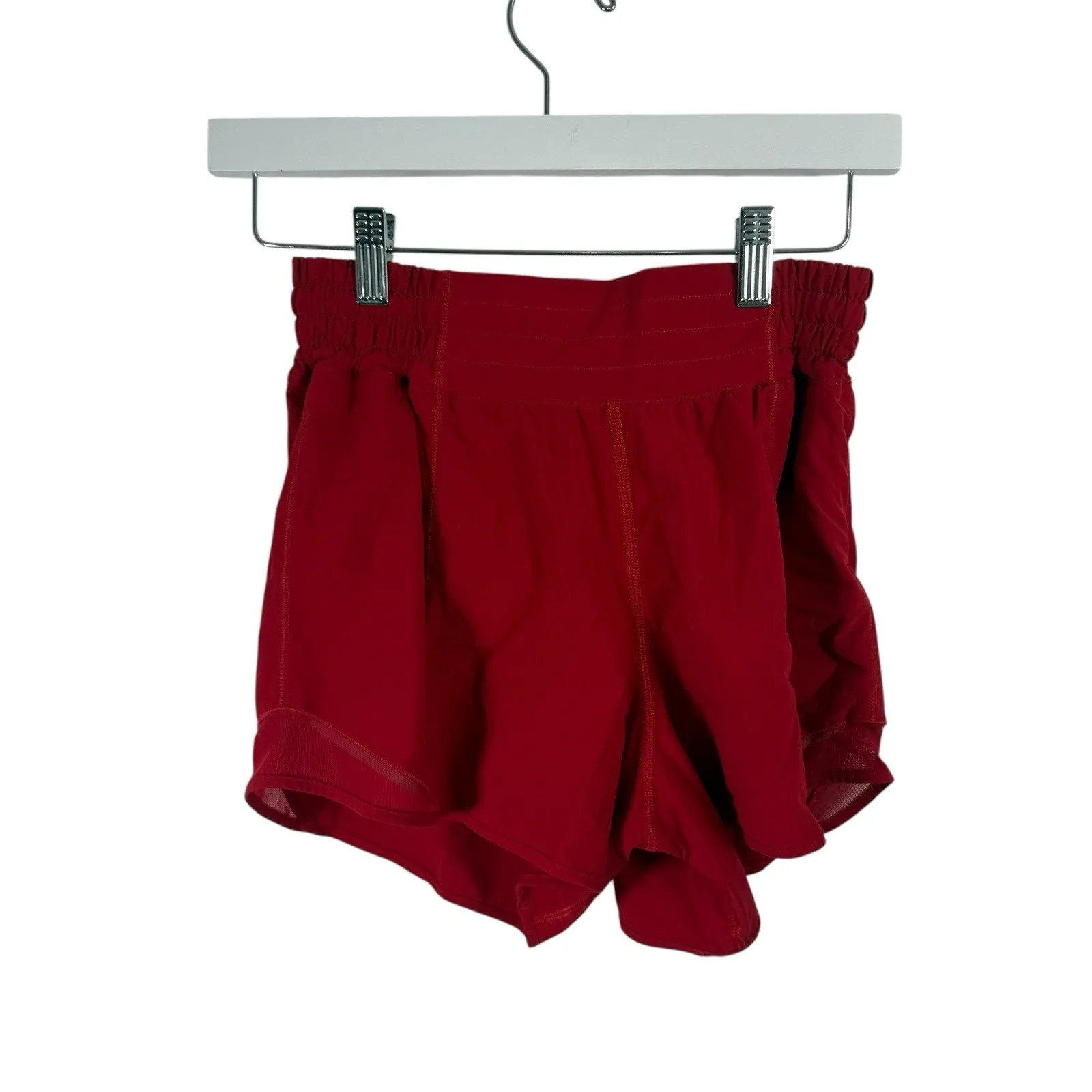 Lululemon Hotty Hot Short High Rise Long 4" Dark Sport Red Gym Athletic Womens 4 - Image 3