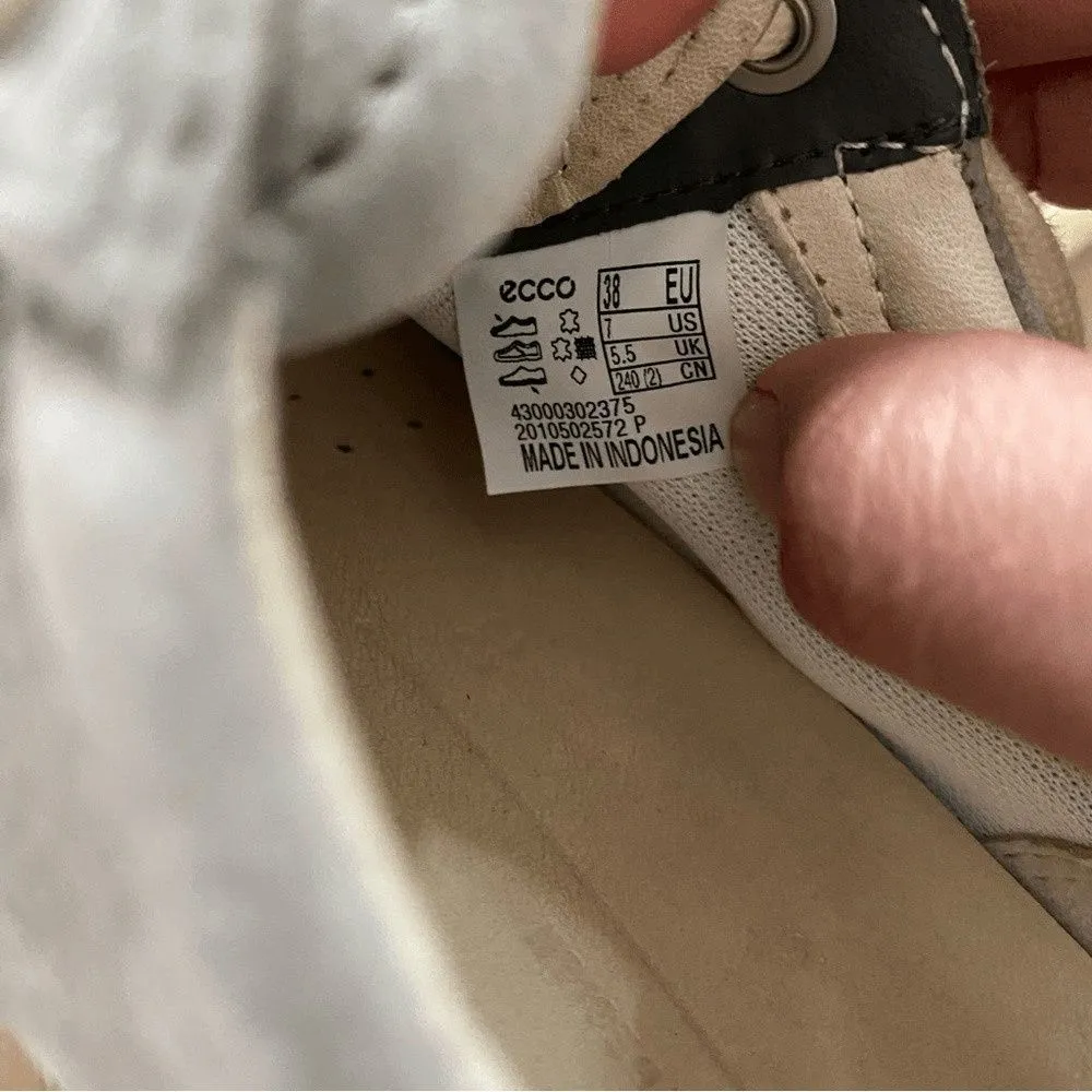 Ecco Soft 7 Women's Sneaker Gray Leather Sz 7 - Image 6