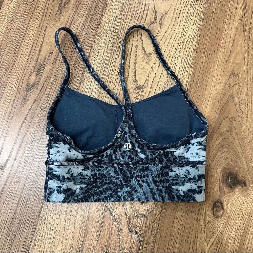 Lululemon Flow Y Bra Long Line Nulu Indigo Lace Starlight Multi - Image 4