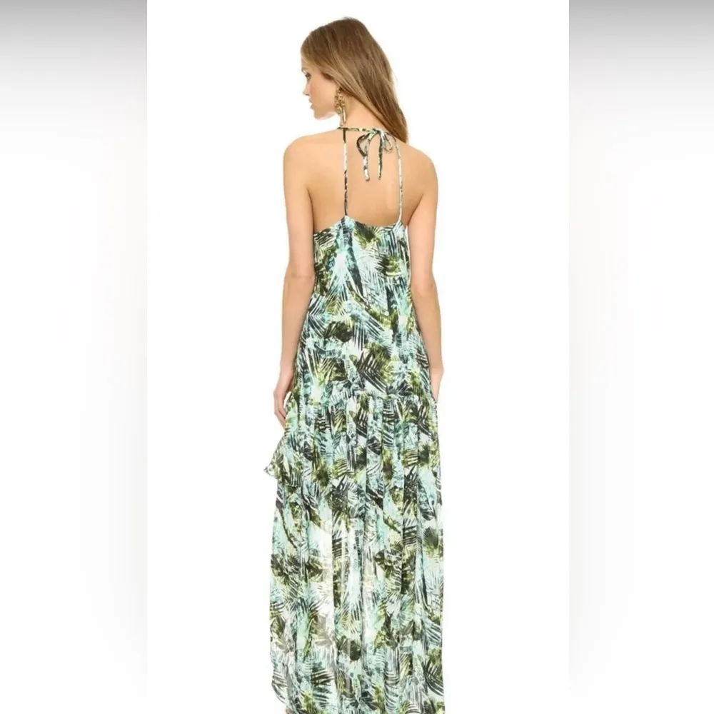 Parker | Kansas Floral Print Sleeveless Halter Hi-Low Maxi Dress, Size S - Image 2