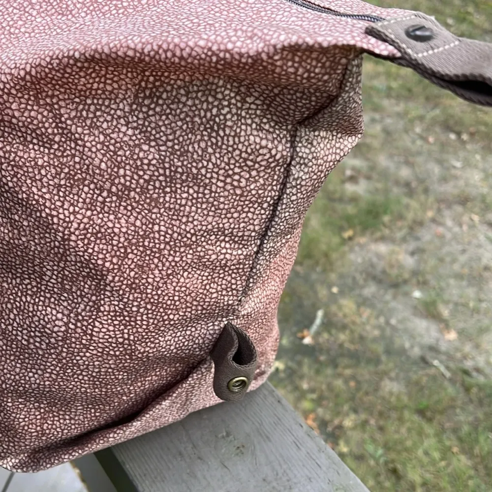 Borbonese Quail Patterned Travel‎ Bag EUC Brown - Image 7
