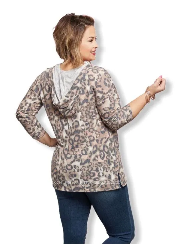 -Hoodie-Leopard print-NWT-Small - Image 3