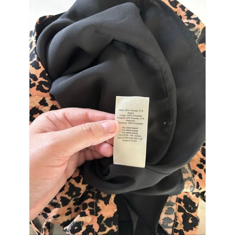 Aritzia Wilfred “Isabelle” Leopard Print Slip Dress Hidden Pockets Size 2 - Image 4