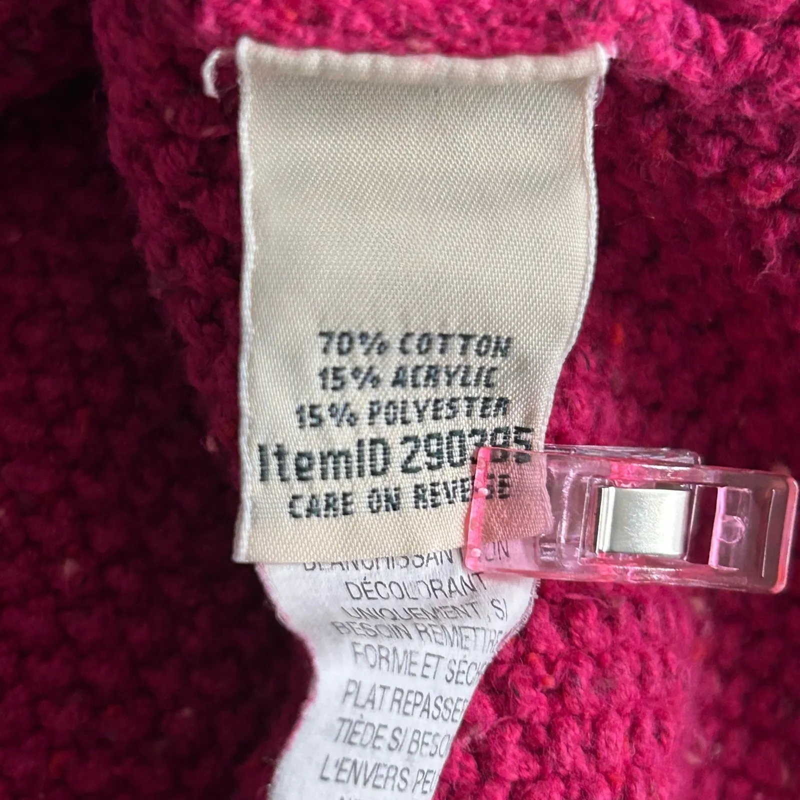 LL Bean Roll Neck Sweater Large Pink - Image 8