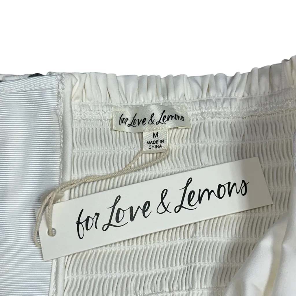 For Love & Lemons White Saint Lucia Mini Dress Womens M - Image 6