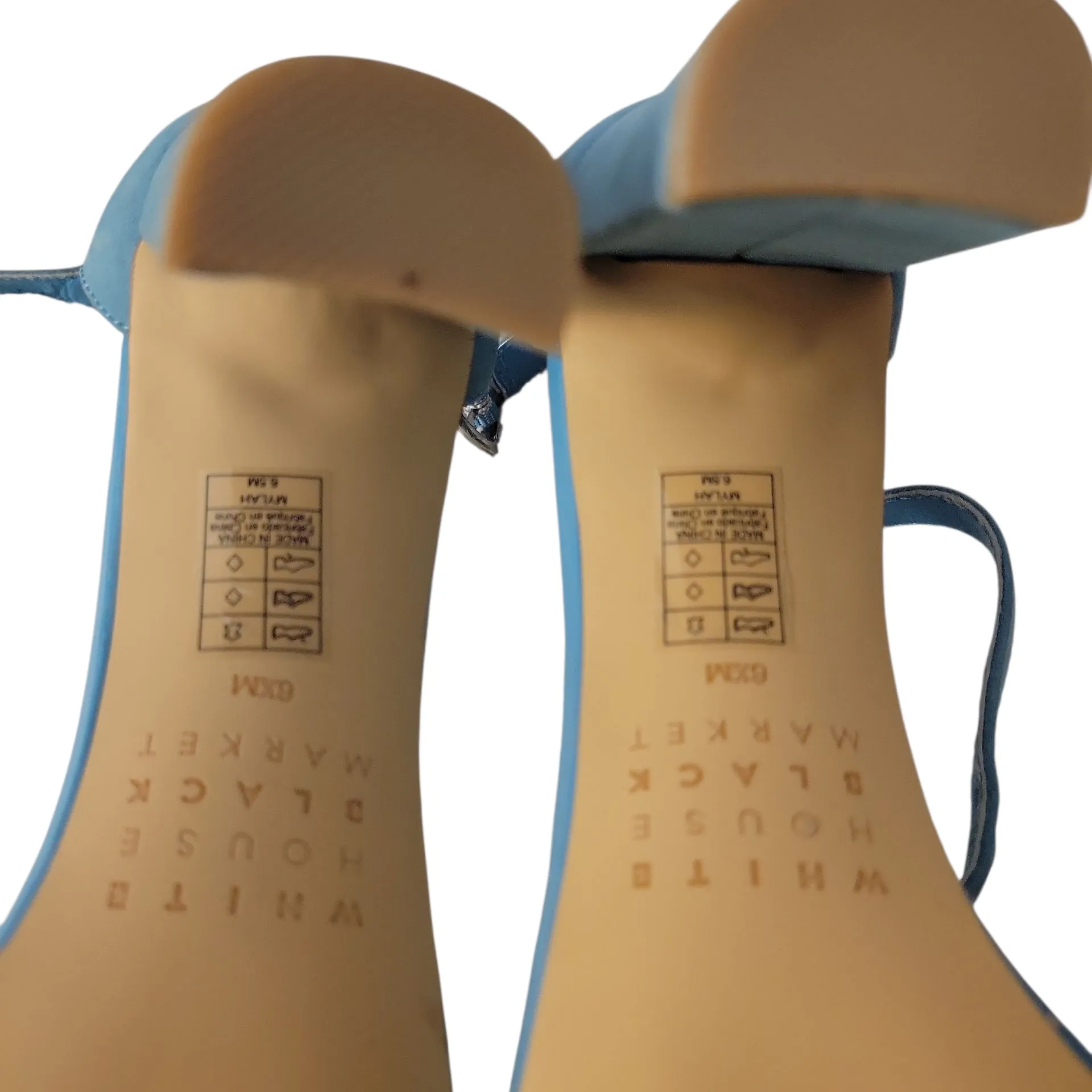 White House Black Market Blue Heeled Sandals - Image 4