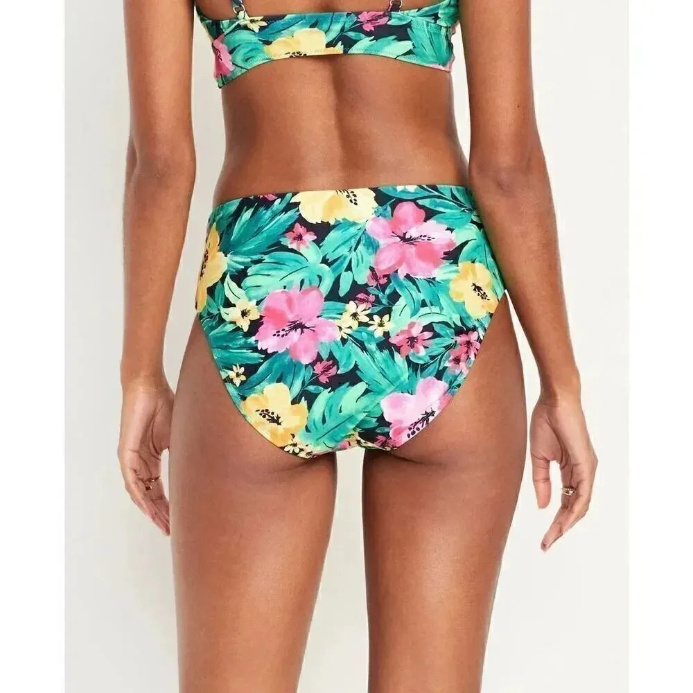 Old Navy Printed One-Shoulder  Bikini Swim Top  & Bottoms Set SZ XS #2102 - Image 2