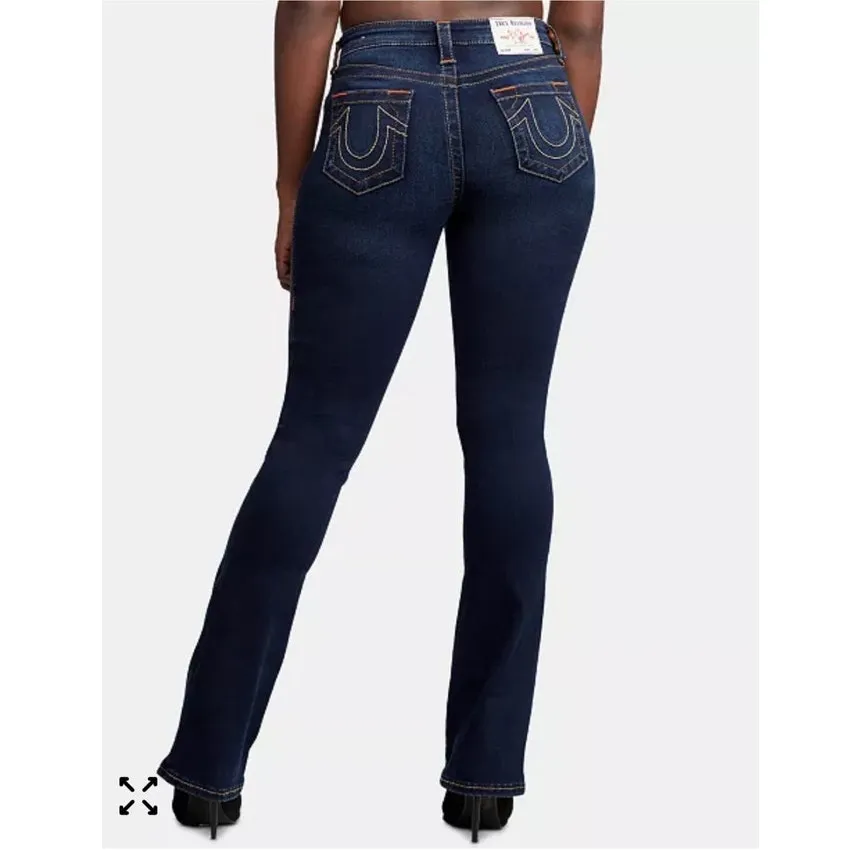 True Religion Becca Bootcut Jeans Size 26 Mid Rise Stretchy Horseshoes Western - Image 2