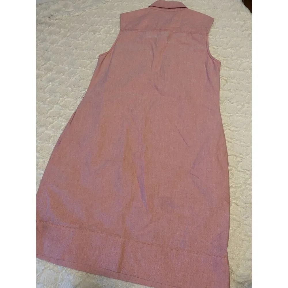 Vineyard Vines Sleeveless‎ Shift Dress Size 4 Buttondown Professional Dress - Image 4