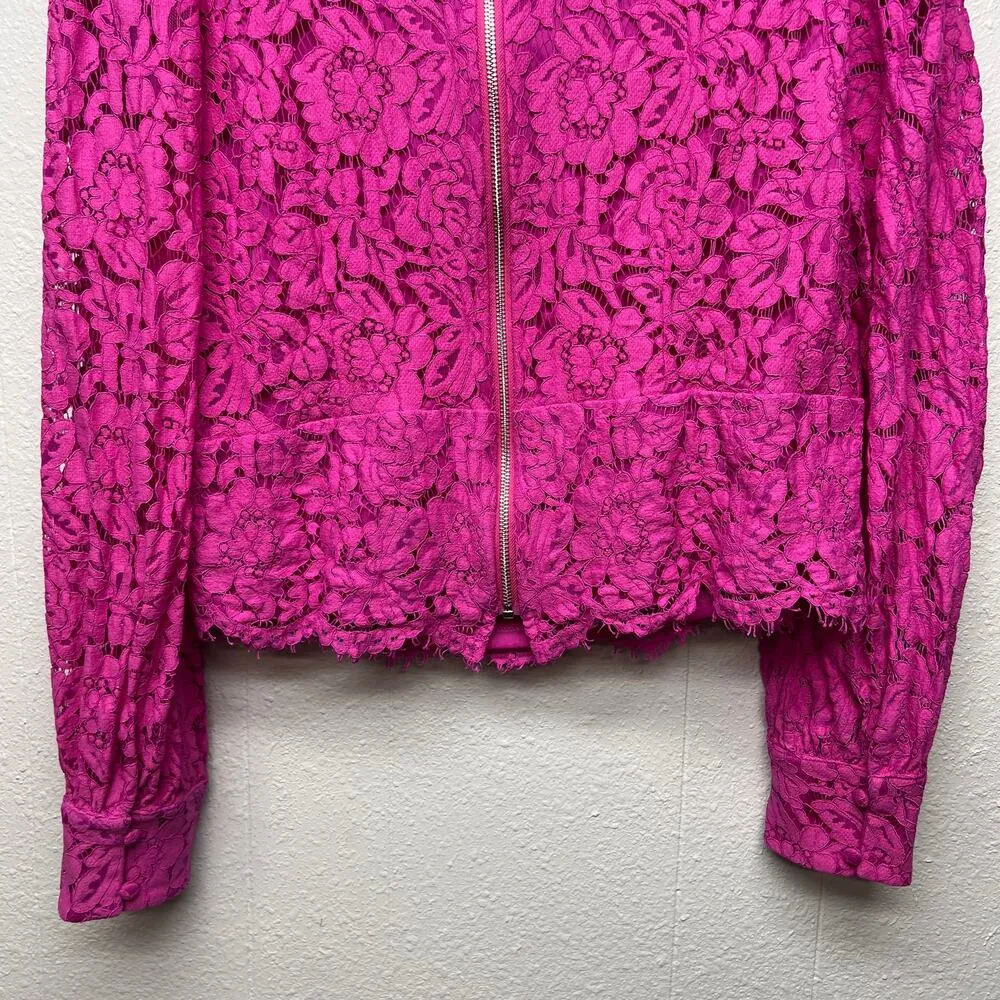 Fashion to Figure Womens Top 1X Floral Lace Cropped Romantic Coquette Party Chic - Image 8