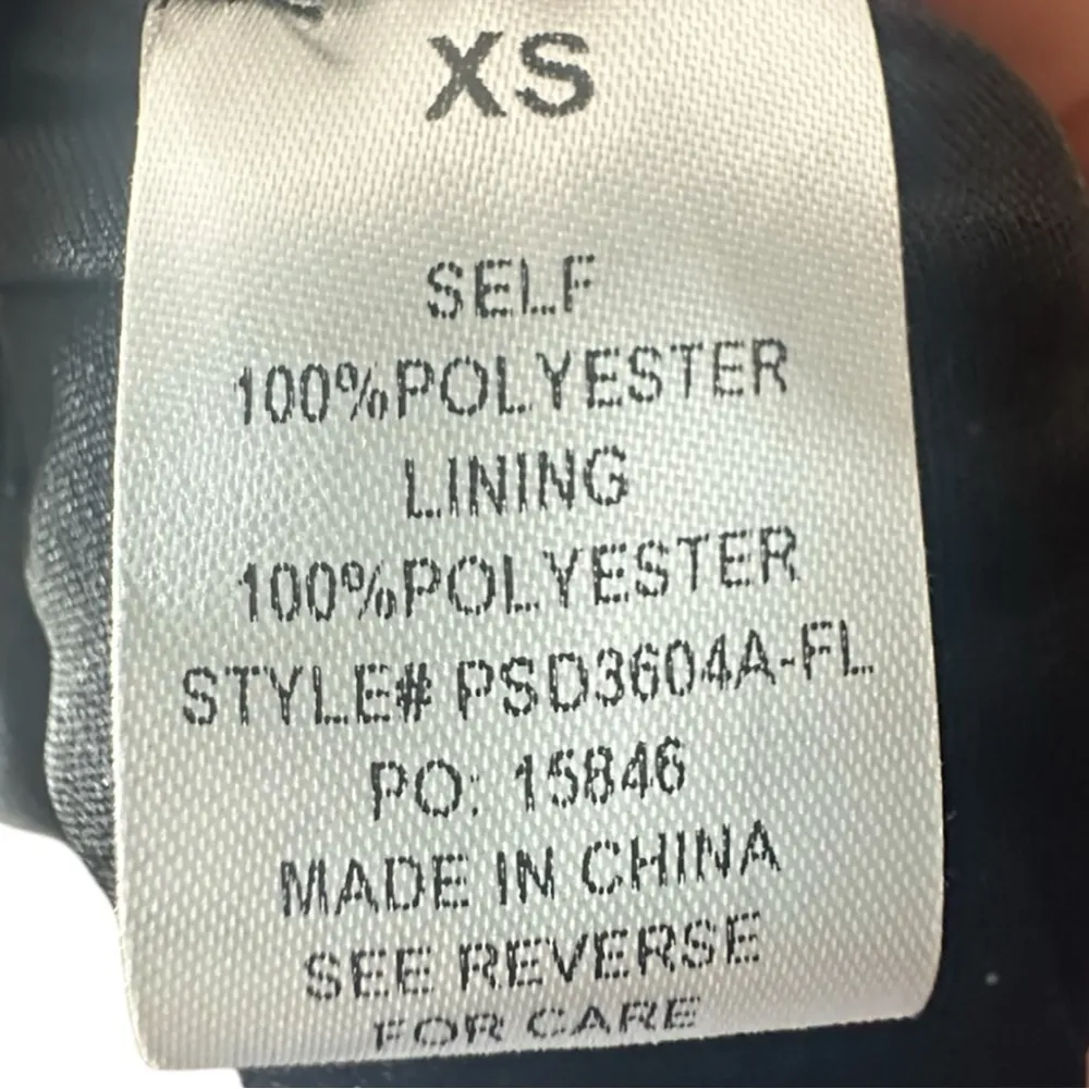 Baltic Born Lotta Black Floral Smocked Dress XS - Image 16