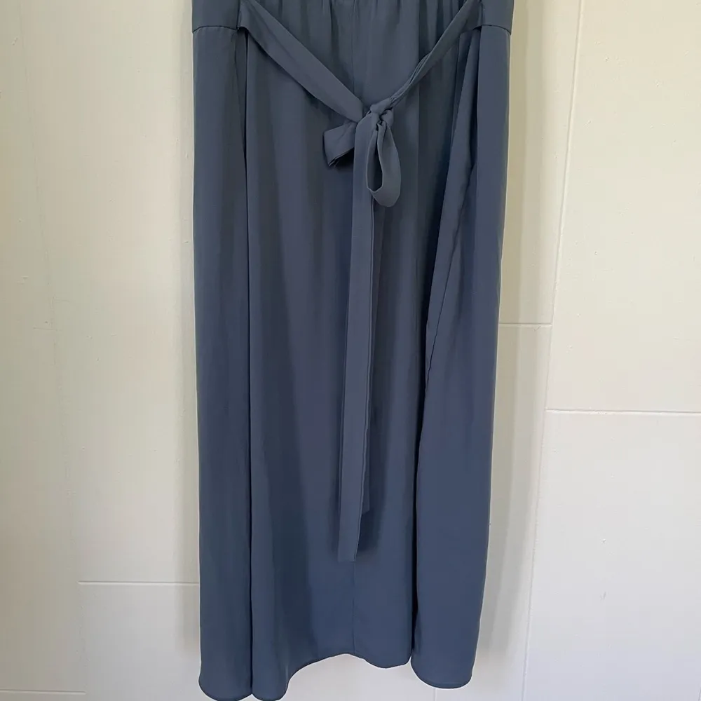 Motherhood Maternity Blue Sleeveless Faux Wrap Dress ~ Ruffle Detail ~ Size S - Image 8