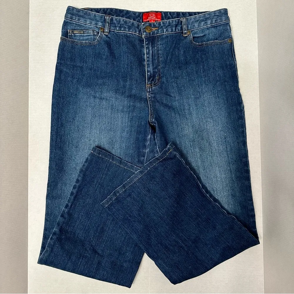 O By Oscar De La Renta Women’s Size 12 Medium Wash Bootcut Denim Jeans - Image 7
