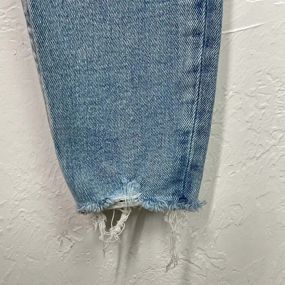 ZARA  Blue Light Wash Distressed Skinny Jeans 2 - Image 3