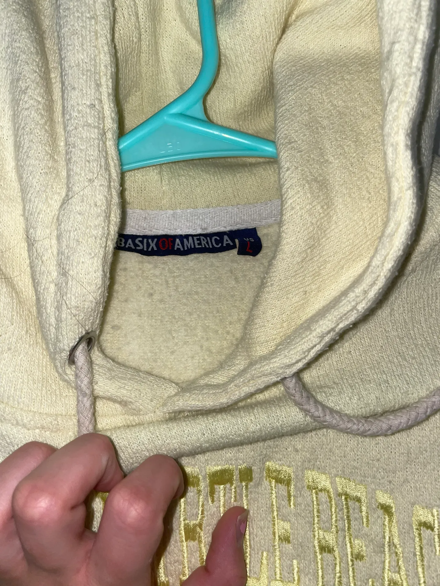 trendy vintage hoodie Yellow Size L - Image 3