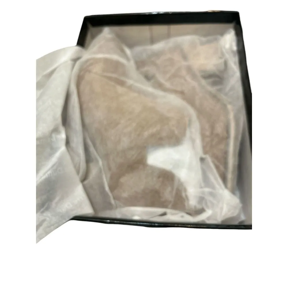 Pierre Dumas Womens Tan Taupe‎ Suede Low Heel Ankle Bootie  size 7.5 - Image 4