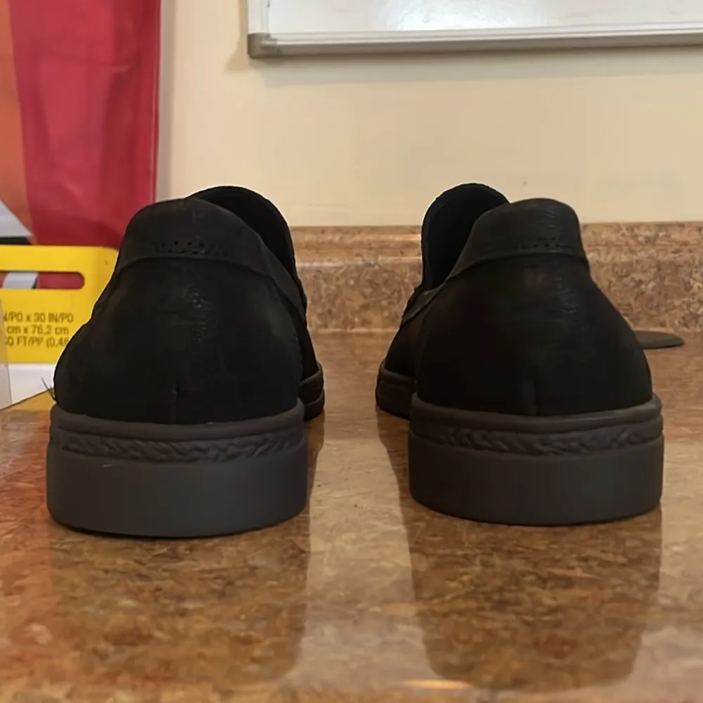 LUCKY BRAND Redmy Black Studded Peace Sign Loafer Flats $89.90 NWOB Wmn 11 - Image 4