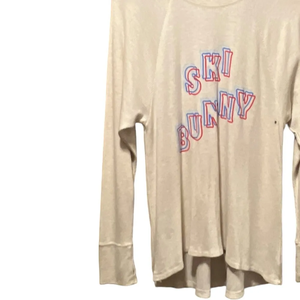 Aerie Ski Bunny NWT Real Soft Waffle Knit Thermal Long Sleeve top Size Medium - Image 5