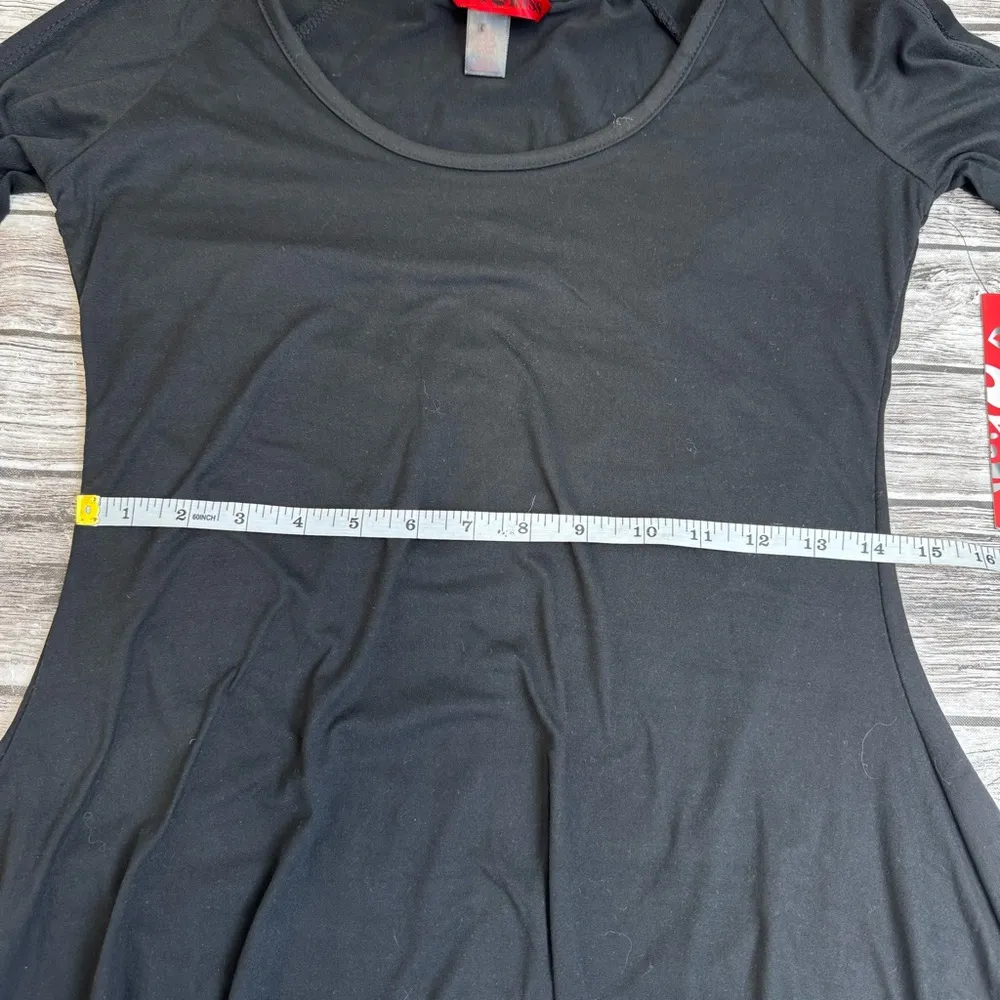 Hot Kiss Women's Black Exposed Shoulder Dress L LG Large LBD Little Black Dress - Image 12