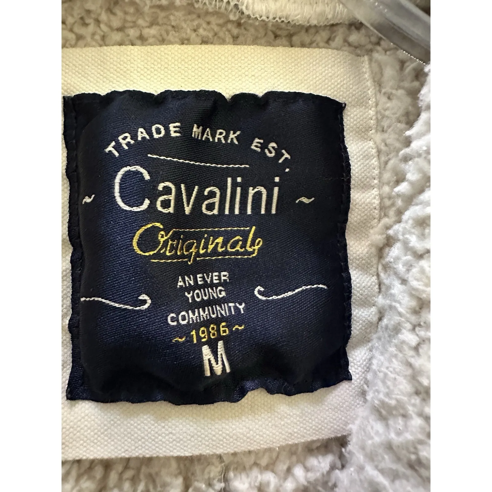 Cavalini Women's Size Medium Grey Sherpa Open Front Western Cardigan Sweater - Image 5