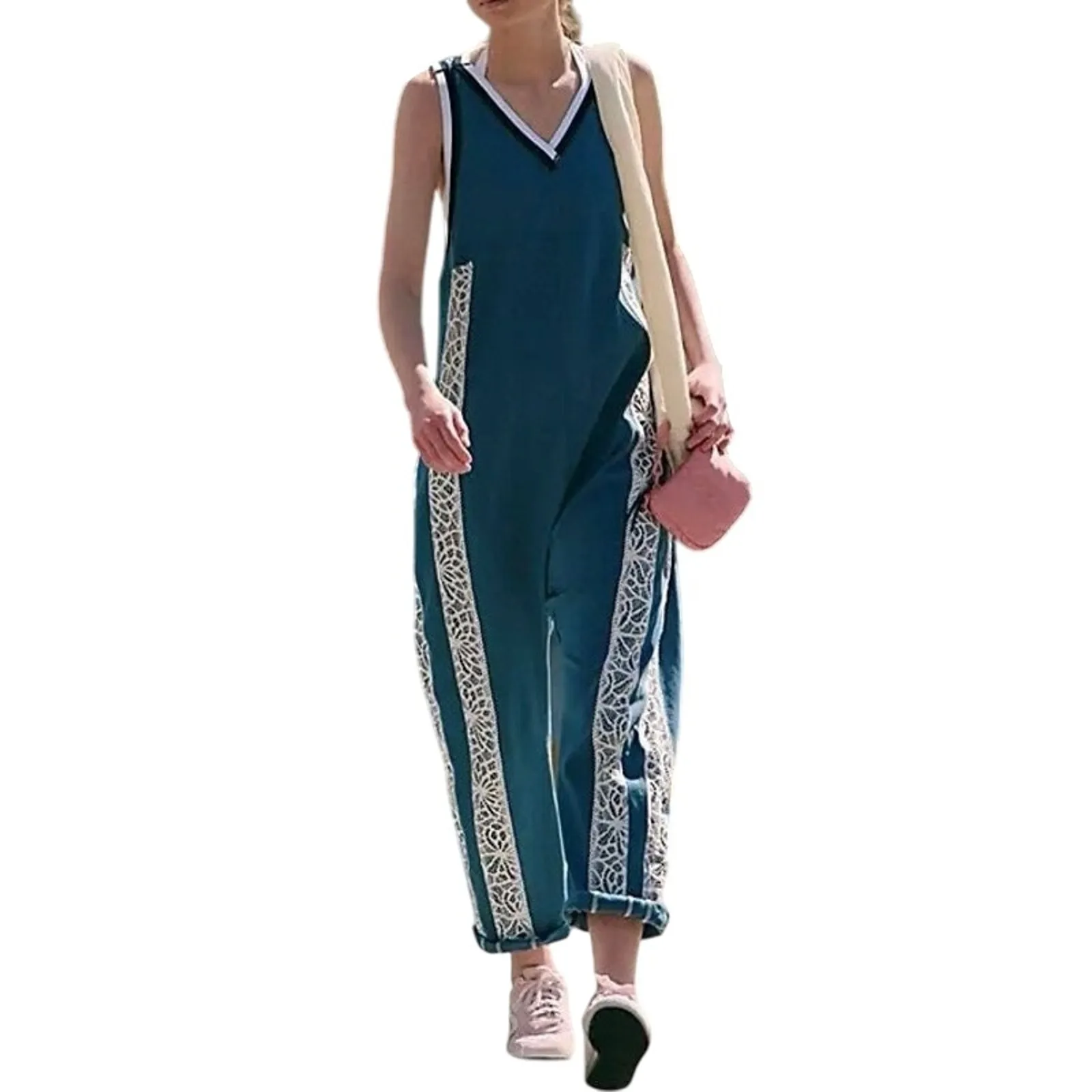 FREE PEOPLE / FP MOVEMENT Day Trip Onesie in Skyline Blue Size XL New w/ Tag SOO - Image 6