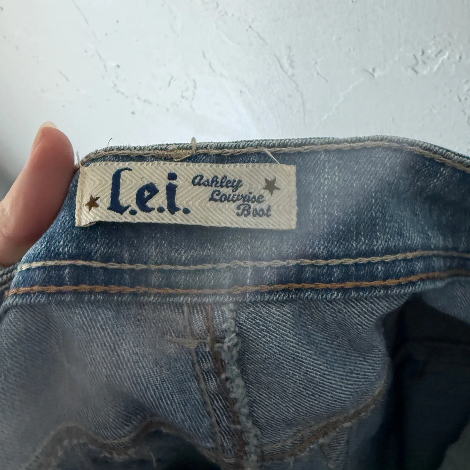 LEI Y2k Ashley Lowrise Bootcut Jeans Medium Wash Denim Women's Size 11 Blue - Image 10