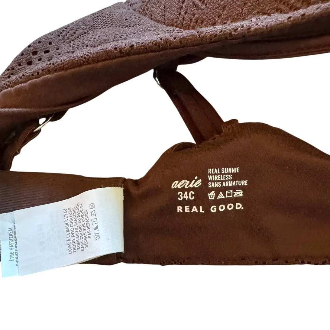 Aerie Real Sunnie Wireless Bra 34C - Image 3