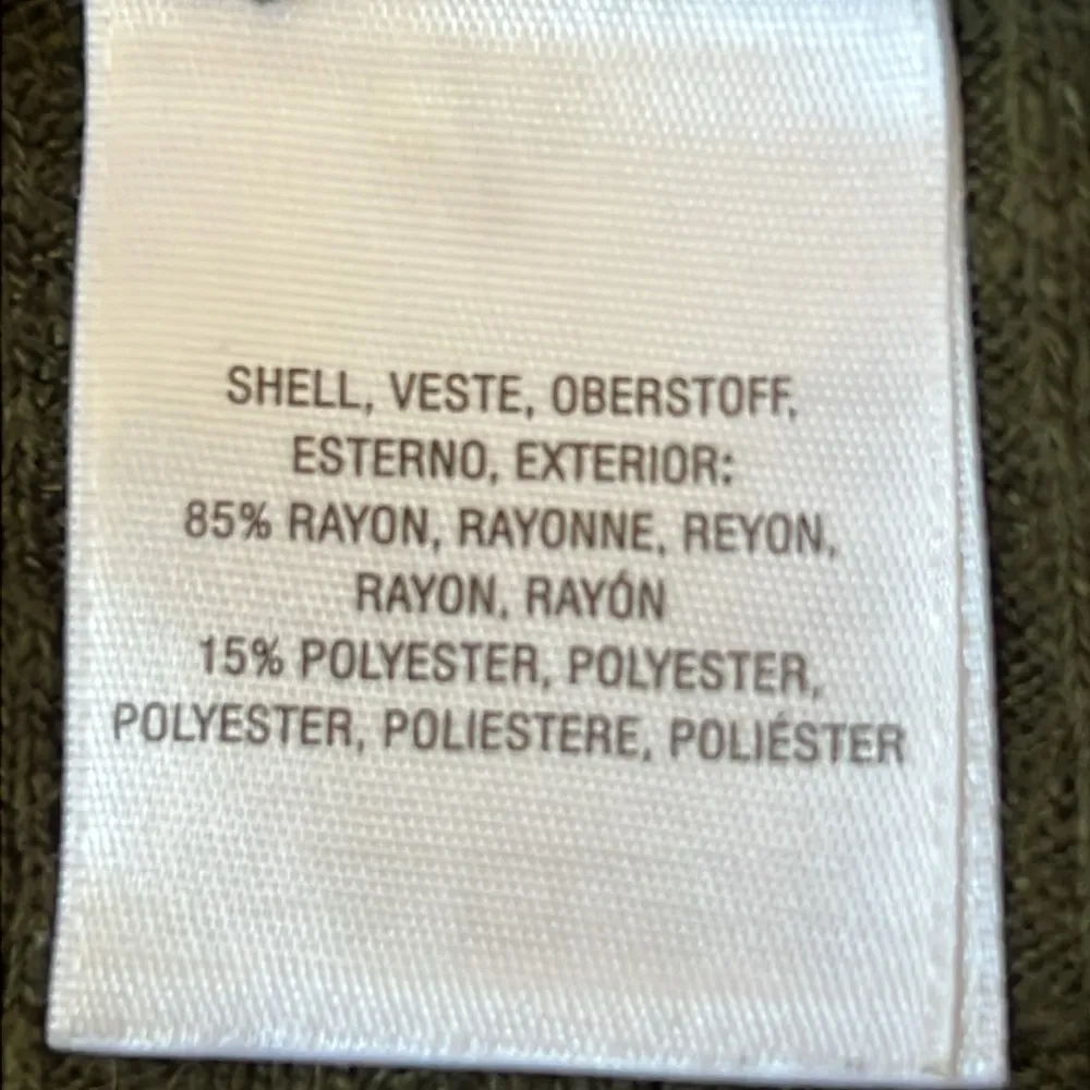 Maeve by Anthropologie Winterscape Olive Green Cowl Neck Peplum Sweater Top SZ S - Image 8