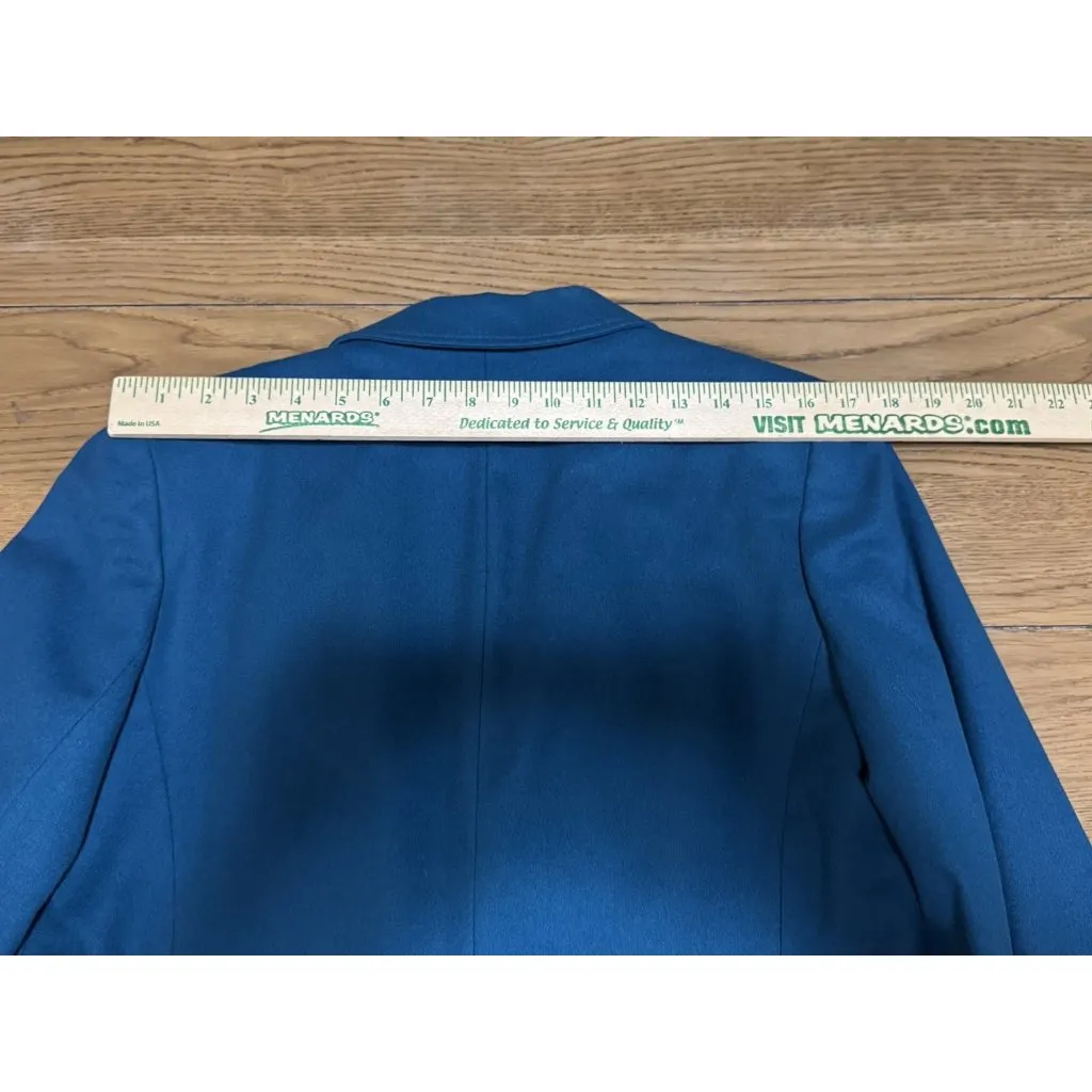 PENDELTON Blazer Jacket Women Size 12 Blue 100% Virgin Wool Made‎ In USA Vintage - Image 14