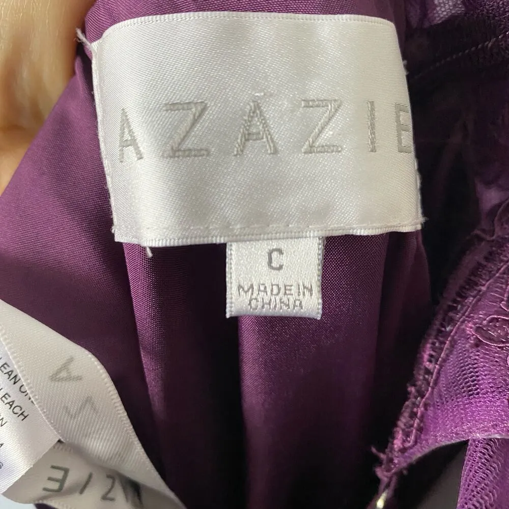 Azazie‎  sz S purple spaghetti strap evening gown - Image 6