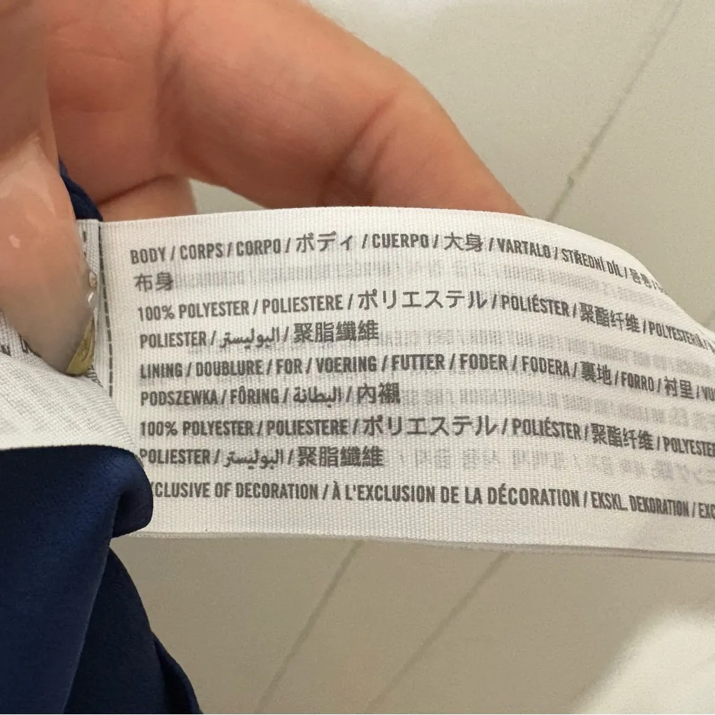 Abercrombie & Fitch Gisell Pleated Cut-Out Maxi Dress Blue Size S NWOT - Image 8