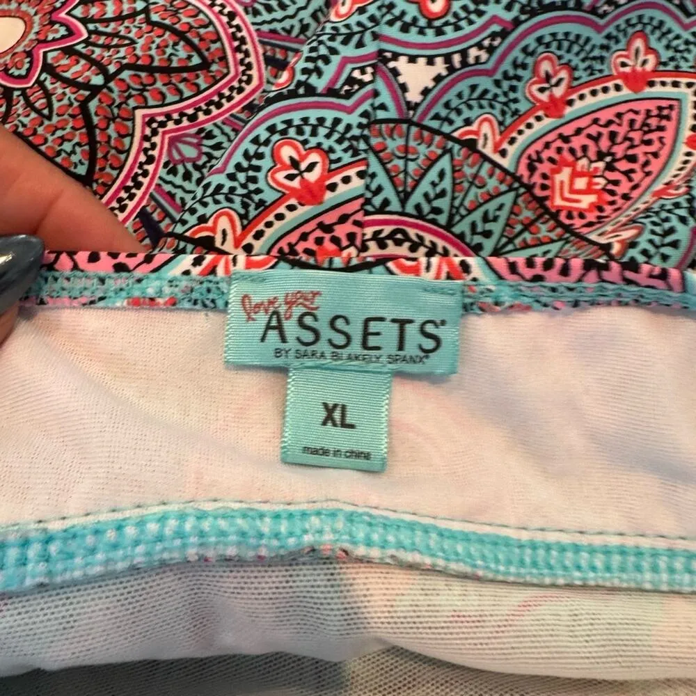 Love Your ASSETS by Sara Blakey SPANX Mandala Print One Piece Swimsuit size XL Blue - Image 6