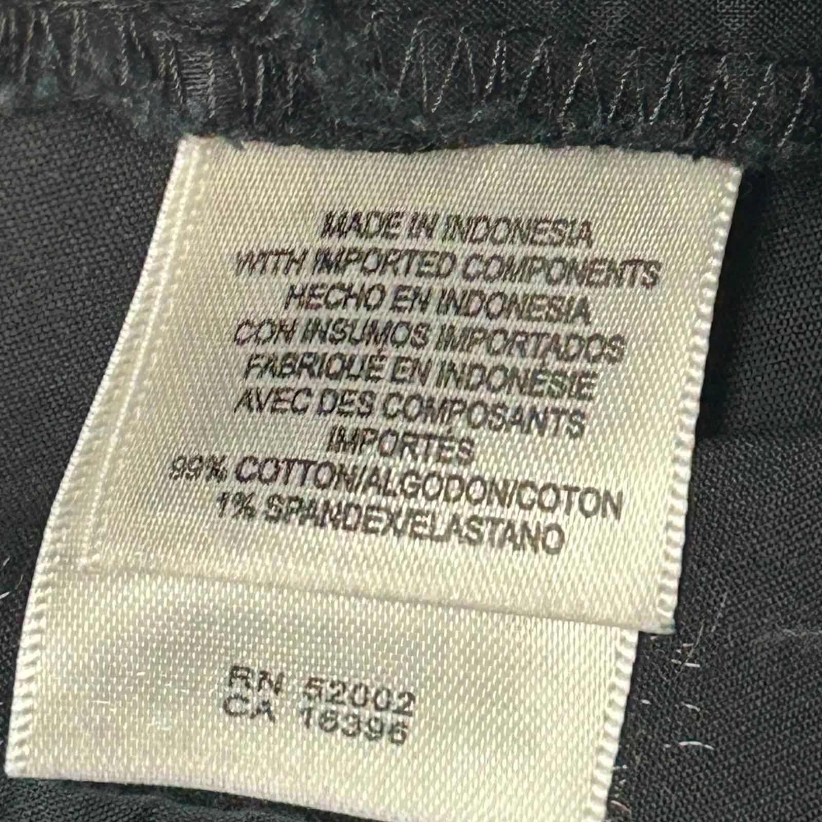 Liz Claiborne Jackie Black Cotton Spandex Straight Leg Cropped Pants Size 10 - Image 5