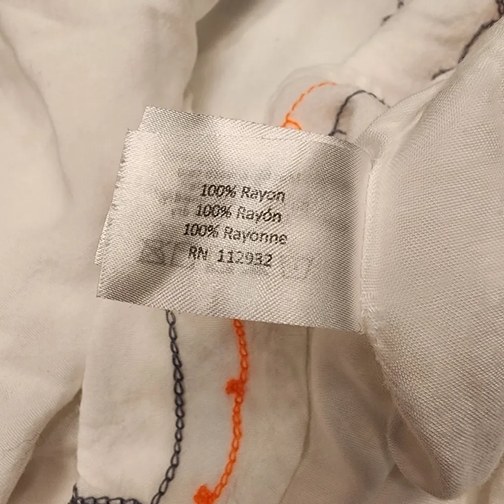 Cotton embroidered detail swim cover up top one size - Image 8