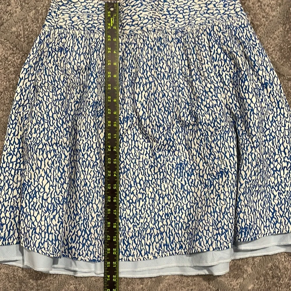 Layered tiered raw hem a-line fully lined lightweight cotton skirt - Image 9