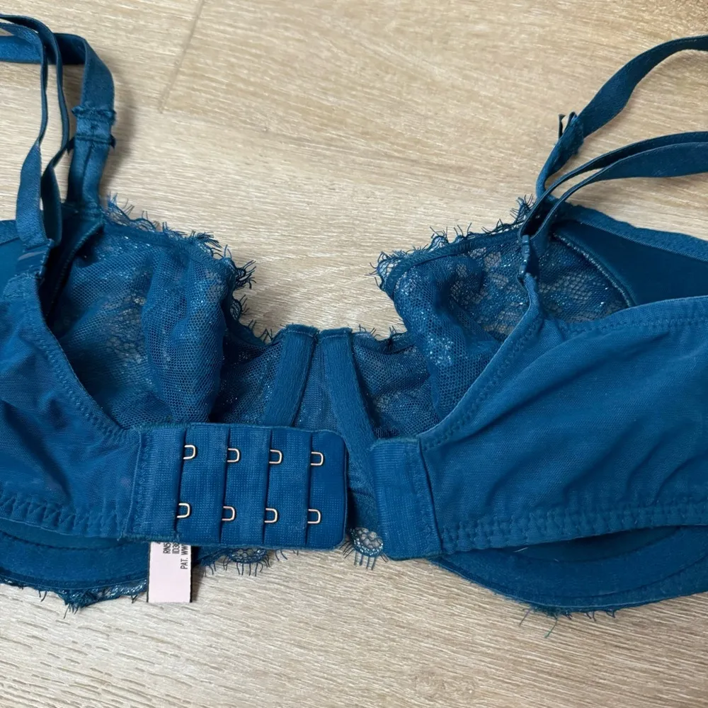 Victoria's Secret Dream Angel Wicked Unlined Teal Lace Bra - Image 8