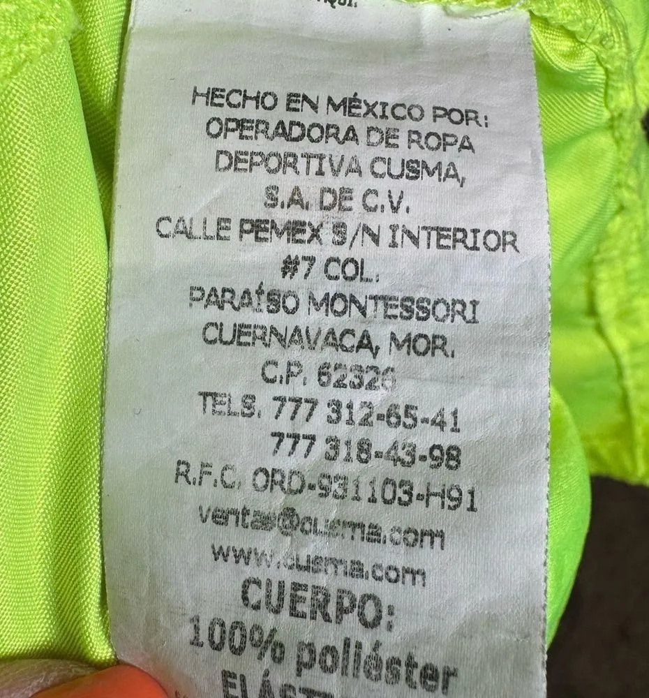 Cusma neon yellow board boardie skirt with pockets size g (large) - Image 5