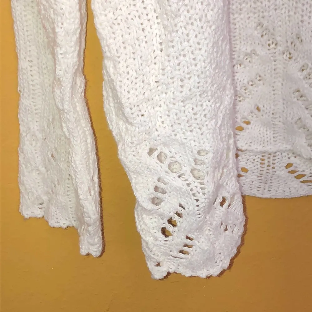 New Directions White Scarf Neck Sweater, XL - Image 5