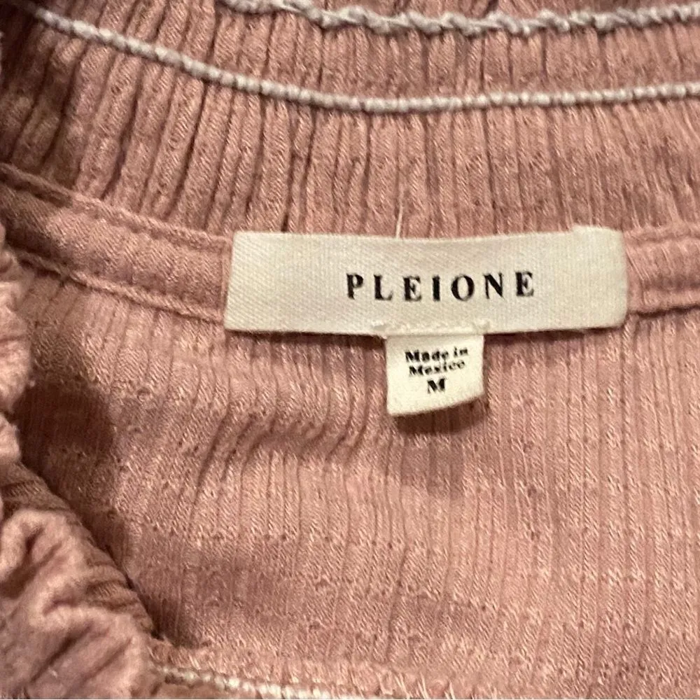 Pleione Textured Mock Neck Sleeveless Blouse Size Medium - Image 5